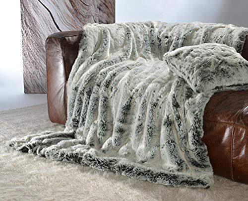 Wohnen & Accessoires GmbH & Co. KG Edle Premium Felldecke aus Webpelz Chinchilla 170x200cm