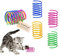 Andiker Cat Spiral Spring, 12 Pc Cat Creative Toy to Kill Time and Keep Fit Interactive Cat Toy Sturdy Heavy Plastic Spring Colorful Springs Cat Toy for Swatting, Biting, Hunting Kitten Toys