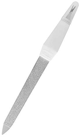 Schwertkrone Lima de uñas de zafiro con cuchillo para cutículas y cuchilla en V, corte y file, cortacutículas, 16 cm