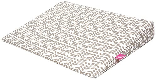 Baby Keilkissen 60x45 cm inkl. abnehmbaren Bezug aus 100% Baumwolle und wasserdichte, luftdurchlässige Moltonunterlage aus Baumwolle unter dem Bezug, Blatt beige Classic