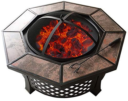 Brasero Exterieur Table De Barbecue De Bol De Foyer À Bois De Jardin, Terrasse Patio Pelouse De Jardin Brasero À Bois De Chauffage Extérieur, 88 Cm / 34,6 