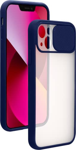 Coque pour iPhone 13 Slide + Cache Coulissant pour caméra Contour Bleu Bigben