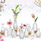 Jarrón para Flores, Juego de 12 jarrones de Cristal Vintage, Ideal para decoración de habitación, decoración de Dormitorio, decoración del hogar