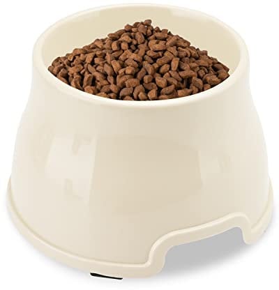 Gamelle pour Chien à Longues Oreilles - Gamelle surélevée pour Nourriture et Eau - Grande gamelle antidérapante - Gamelle surélevée pour Chiens de Petite, Moyenne et Grande Taille (M, Blanc)