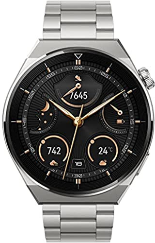 HUAWEI Watch GT 3 Pro 46 mm Montres connectées avec ECG pour Homme, Elite, Suivi de la santé en continu, GPS, Jusqu'à 14 jours d'autonomie, Charge sans fil, 100Plus Modes Sport, iOS/Android