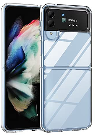 RanTuo Custodia per Samsung Galaxy Z Flip 4 Cover, Ultra Sottile, Anti Graffio, Antiurto, Hard PC, Trasparente, Case Cover per Samsung Galaxy Z Flip 4.(Trasparente)