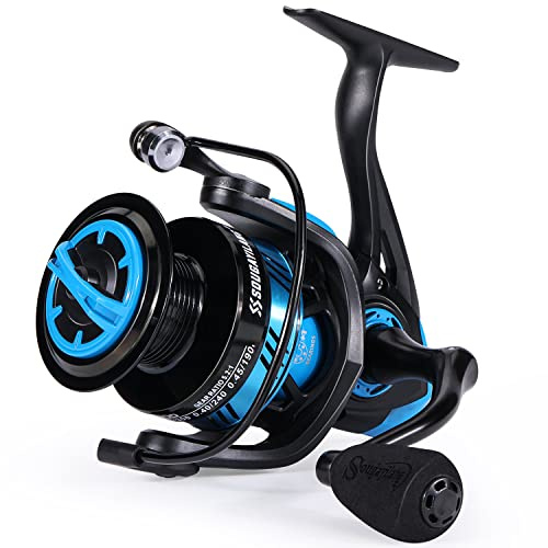 Sougayilang SL Spinnrolle 5,2:1 Hochgeschwindigkeits-Metallspule Leistungsstarke Spinnangelrollen Karpfenangeln Hecht Kohlefaser Drag Max 25LB Angelrolle-B20