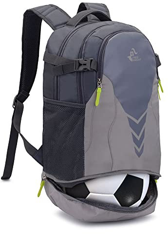 35L Basketball Rucksack mit unterem Ballfach Große Kapazität Sportausrüstung Tasche für Jugendliche Jungen Mädchen Fit Basketball Volleyball Fußball Fußball Fitnessstudio Outdoor Reisen Team