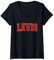 Damen LEVIS CANADA Varsity Style Vintage Retro Canadian Sports T-Shirt mit V-Ausschnitt