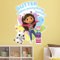 Themed Gabby's Dollhouse Wall Sticker - Gabby and Friends Glitter Graphic Wall Art Kids Decal (60cm height x 45cm width)