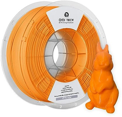 QIDI TECH PETG-Tough 3D Drucker Filament, Zähigkeit PETG Filament 1.75mm, 3D Druck Filament 1kg Spule (2.2lbs), Geeignet für Hochgeschwindigkeitsdruck, Passen die meisten FDM 3D Drucker, Orange