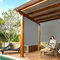 YRHome Toldo vertical extensible para balcón, terraza, 140 x 140 cm, color gris