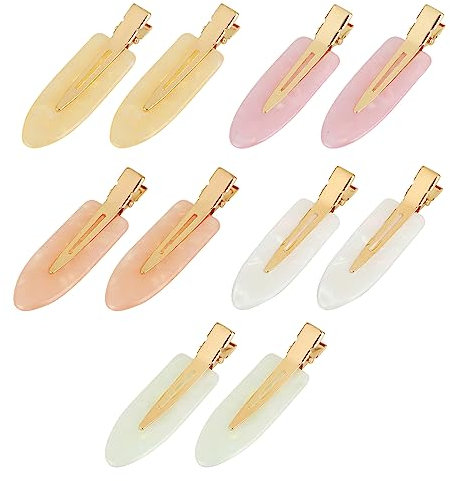 10 Stück Nahtlose Haarspangen Damen Make up Haarclips Modische Flache Haarspangen aus Kunstharz Marmorierte Pony Haar Clips Mädchen Haar Styling Haarspangen Haarschmuck