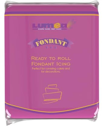 Premium Fondant, 500g, Rollfondant, in 17 Farben, weich und biegsam, essbar, Tortendeko Kuchen Deko (Lila)