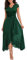 Bbonlinedress Mujer Vestido A-línea de cóctel Top Falda de Encaje Columpio de Gasa para Boda de Bola de Fiesta Cuello en V Manga Corta Gasa Corte para Mujer Dark Green XL
