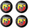 4 coprimozzi per ruota con emblema adesivo per Fiat Abarth Scorpion