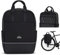 Johnny Urban Fahrradtaschen für Gepäckträger Damen & Herren Schwarz - Jona Medium Bike - 2 in 1 Fahrrad Tasche Rucksack & Gepäckträgertasche Hinten - Wasserabweisend
