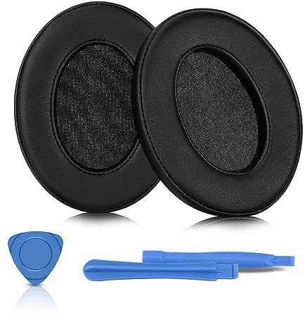 ELZO Ersatz Ohrpolster für Sony WH-1000XM3, Premium Ersatzpolster für Sony WH-1000XM3 (WH1000XM3) Kopfhörer, Ersatz Ohrkissen Over-Ear-Kopfhörern, Schwarz