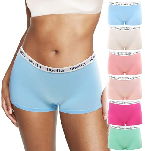 Boxer Femme Coton - Culotte Respirante, sous-vêtements - Lot de 6 | Anti Frottement Cuisse Femme Short ,Cycliste Panty Sport Short ,Boxer Shorty Sécurité sous Robe Jupe Culottes Legging