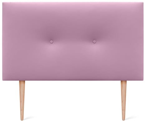 DHOME Testiera in similpelle o in tessuto acualina con bottoni e gambe Testiera imbottita di fascia alta Letto di lusso Camera da letto (Similpelle Rosa, 105x105cm (Letti 80/90/105))
