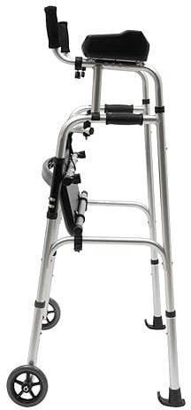 Folding Walker for Seniors, Folding Lightweight Aluminium Walking Frame with Wheels