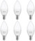 DiCUNO E14 LED Lampe 5W, Tageslichtweiß 5000K, ersetzt 50W Glühbirne, 550LM, CRI 90, 230V AC, C37 LED Kerze Birne, nicht dimmbar, Ersatzlampe für Kronleuchter, Tischlampe, 6er Pack
