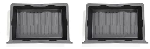 Sitz Organizer Box für Tesla Model Y, 2PCS Aufbewahrungsbox TPE+ABS Doppelter Verdeckter Organizer für Tesla Model Y Zubehör unter Dem Sitz Organizer unter Den Vorderen Sitzen Verstecktes Fach