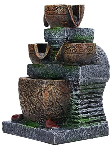 Yusat Zimmerbrunnen, Dreischichtiges Design, USB-Stromversorgung, Eleganter Stil, Modische Dekorative Wohndekoration das Büro, 5 V