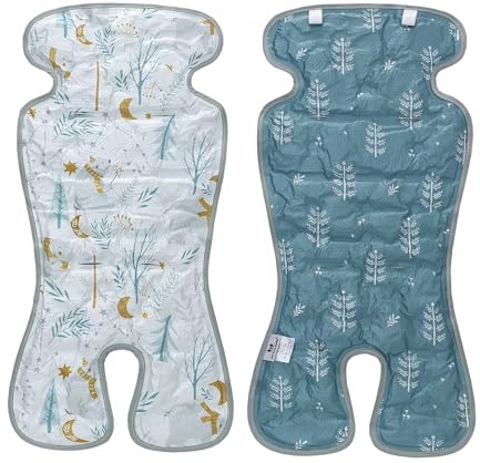 Baby-Kühlkissen für Kinderwagen Doppelseitiges Universelles Sommer Babyschale Kinderwagen-Kühlmatte Kinderwagen-Sitzeinlage Für Buggy Und Autositze (Bär)