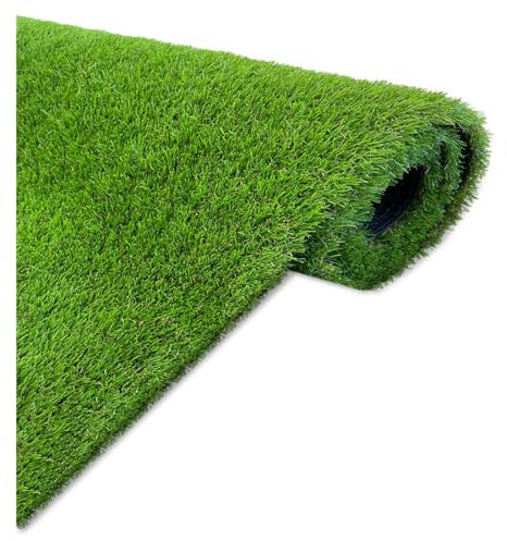 Acomoda Textil – Césped Artificial Alta Densidad para Interior Exterior. Rollo Hierba Sintética con Orificios Drenaje y Fácil Instalación para Jardín, Terraza, Piscina y Patio. (Altura 24mm, 2x2,5m)