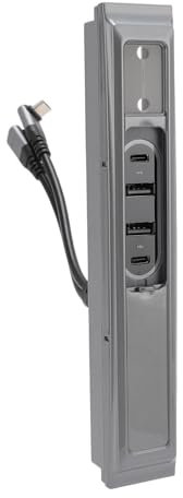 USB-Hub für Model Y/3 Mittelkonsole, 4 Ports Telefon-Ladegerät, Unterstützt PD 27 W Schnellladung, für Model 3/Y Zubehör Dockingstation (USB*2, Typ C*2) (Dual Line