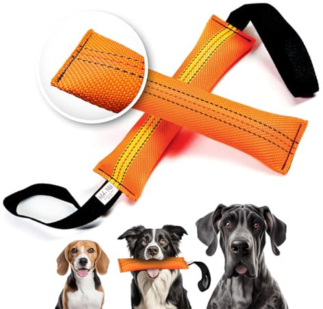 MA-NU Interaktives Spielzeug für Hunde, sehr Robustes Spielzeug für die Ausbildung, zum Üben von Apportieren und Tauziehen entwickelt. Mit Einer Schlaufe. (33 cm)