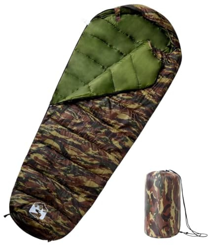 vidaXL Mumienschlafsack für Erwachsene Camping 3 Jahreszeiten