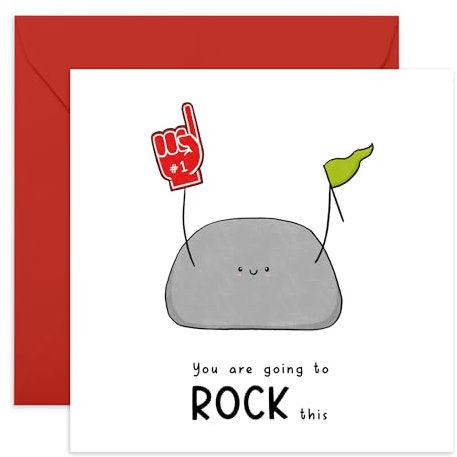 Central 23 Glückwunschkarte für Männer und Frauen – You Are Going To Rock This – Ermutigungskarten für Freunde – Glückwunschkarte für Prüfung, Studium, neuer Job – kommt mit Aufklebern