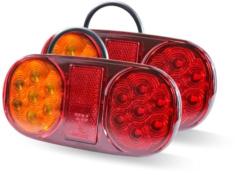 Aelmiyw 2PC Led Rückleuchten Anhänger,LED Anhänger Rückleuchten,12V Anhänger Rückleuchten set für Anhänger, LKW, Wohnwagen, Van, Traktor,Auto