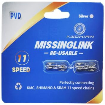 KWCHIAN Bike/E-Bike Chian Quick Link 8,9,10,11-Road & Mountain Bicycle Chain Missing Link for Shimano SRAM KMC Chian- Silver(New Blue Packing) (1 Set, 11 Speed)