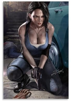 LaFegoude Jill Valentine Fanart Game Poster, Wandkunst, Wohnzimmer, Schlafzimmer, 12 x 18 inches