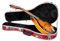 Crossrock ABS Mandolin Case for A-Style | Red Matte Finish, Interior Storage, 4-Latch System, Detachable Straps – Lightweight Travel Case - Red(CRA862MARD)