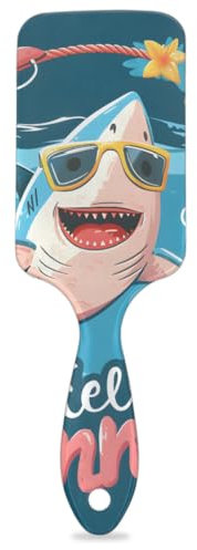 Vacation Sharks Luftkissen-Kamm Ozeane Haie, antistatische Massagebürste für langes, dickes, welliges, trockenes oder geschädigtes Haar, entfernt Verfilzungen und Knoten.
