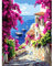 feelive Fleurs Peinture par Numéro pour Adulte, Ville Kit de Peinture à l'huile sur Toile Bricolage pour Enfant Débutants Avec Pinceau Pigment Acrylique 30x40cm