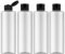 Gebrazy Lot De 4 Bouteilles De Voyage, 250 ml, Vides, En Plastique, Avec Bouchon à Rabat, Pour Cosmétiques, Avec Entonnoir, Transparent