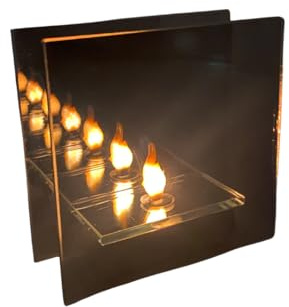 Cello Gleneagles Smoke Infinity Flame LED Battery Lamp - LED Night Light, Bedroom and Desk Decor. Flame Effect LED Lamp for Ambient Lighting in Any Room.
