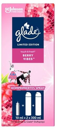 Glade Touch & Fresh Nachfüller, Lufterfrischer Minispray, Berry Vibes, 1er Pack (1 x 10 ml)