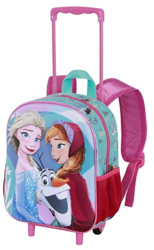 Disney Die Eiskönigin 2 (Frozen 2) Family-Kleiner 3D Rucksack mit Rädern, Blau, 26 x 34 cm, Kapazität 7 L