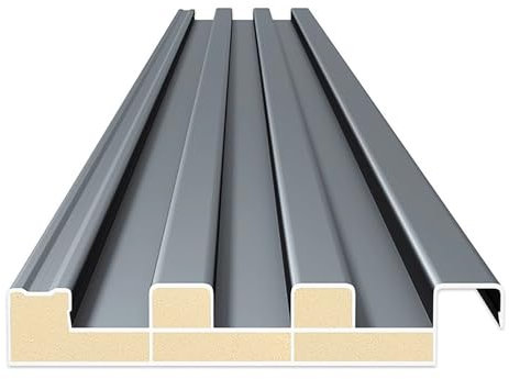 Chapa Tejado Paneles Corrugados para Techos de Aluminio Doble, Revestimiento de Invernadero, Cubierta de Techo para Gallinero, Cubierta de Techo de Pérgola de Sombra / Tablero de Garaje(Gray,L 2m(6.5f
