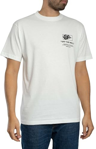 Vans Herren T-Shirt Mit Gestapeltem Rückenmotiv, Black/White