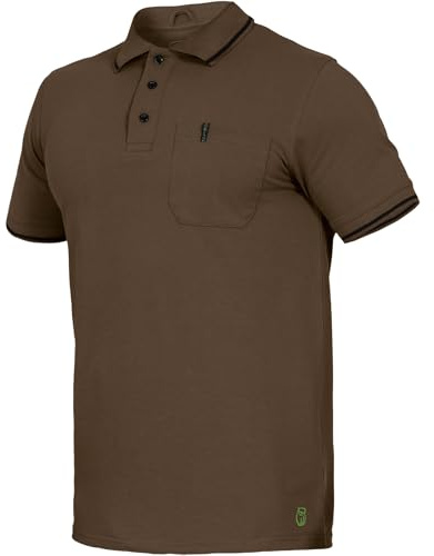 Leibwächter Polo-Shirt Herren Flex-Line – Poloshirt mit Brusttasche – Kurzarm Poloshirts mit 3 Knöpfen – 50% Baumwolle 50% Polyester – Sommer Arbeitsbekleidung für Herren