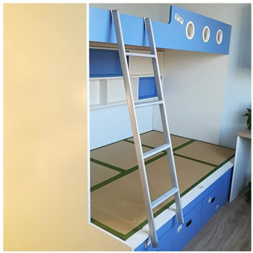 XWJOYW Escalera para litera Superior con Ganchos para caravanas, dormitorios, Escalera elevada Gris para Dormitorio, Caravana, Remolque, Autocaravana, Escuela, 116, 130, 140, 150, 155, 160, 165, 17