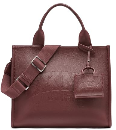 DKNY Damen Hadlee Mittelgroße Tragetasche mit Anhänger, Aged Wine, Einheitsgröße