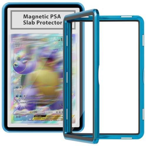 35pt CGC & PSA Slab Guard,Magnetic Case Slab Protector (Light Blue) | Aluminum Frame,UV Protection,Premium Graded Trading Card Storage Holder,Scratch Resistant,for Sports & Gaming Cards